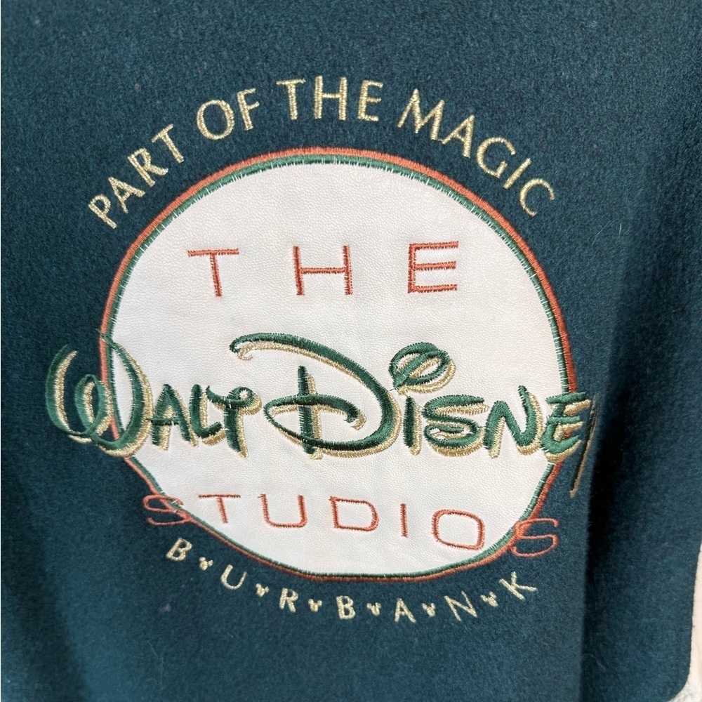 Disney Varsity Jacket in Forest Green and Cream oversized XL, wool - Picture 3 of 17